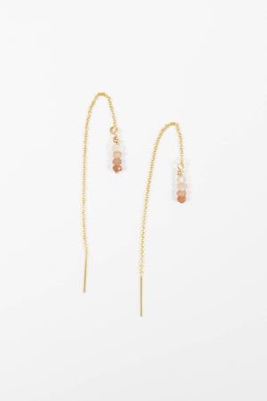 Chain Threader with Multiple Stones Earrings
