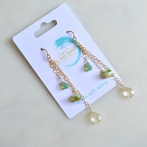 Crystal Quartz Chain Earrings