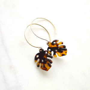 Monstera Leaf Earrings