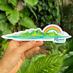 KAUAI ISLAND VIEW  STICKER - LARGE 