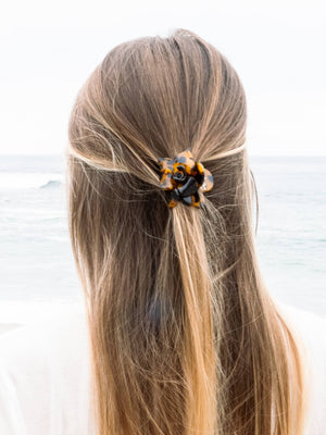 Tortoise Rose Hair Clip Claw