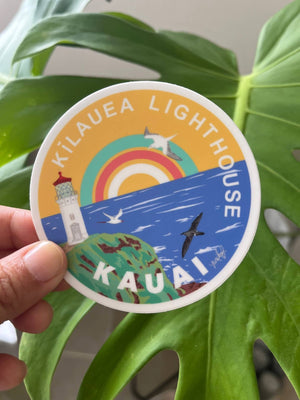 Kauai Kilauea Lighthouse Sticker - Hawaii Island Series