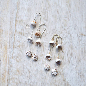 Dangling Puka Shell Earrings