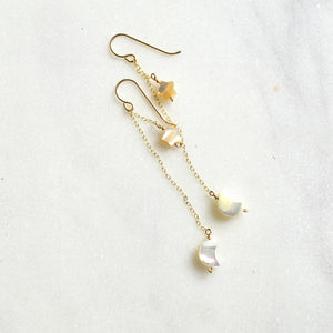 Mini Moon and Star Earrings
