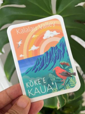 Kalalau Valley Koke'e - Kauai Sticker Hawaii