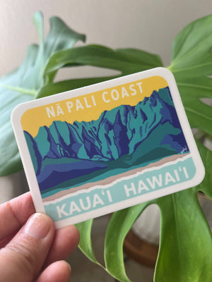 Kauai Na Pali coast Sticker - Hawaii Island Series