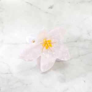 Plumeria Frangipani Hair Eco Friendly  Clip Claw, White