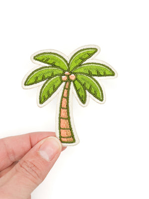 Palm Tree Embroidered Patch – Tropical Patch, Beach Patch