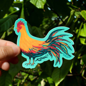 KAUAI ROOSTER STICKER - SMALL