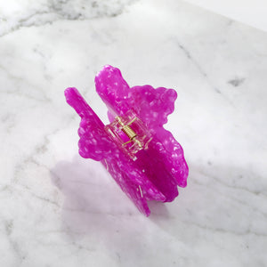 Purple Hibiscus Hair Eco Friendly  Clip Claw - Large