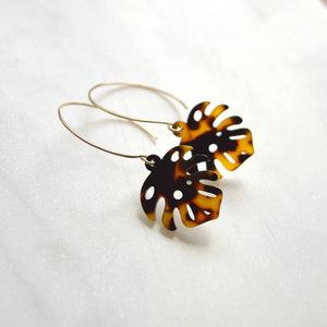 Monstera Leaf Earrings
