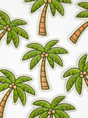 Palm Tree Embroidered Patch – Tropical Patch, Beach Patch