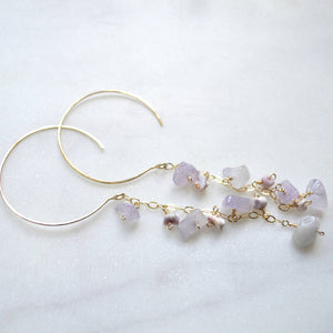 Dangling Amethyst Earrings