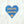 Blue Coastal Cowgirl Heart w/ Seashell  Iron On Patch