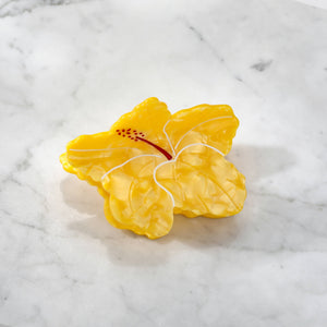 Yellow Hibiscus Hair Eco Friendly Clip Claw