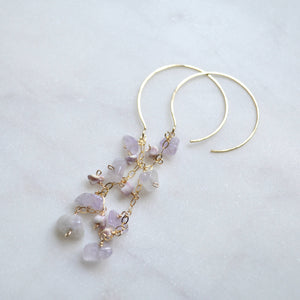 Dangling Amethyst Earrings