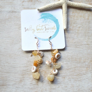 Puka Shell Aventurine Earrings