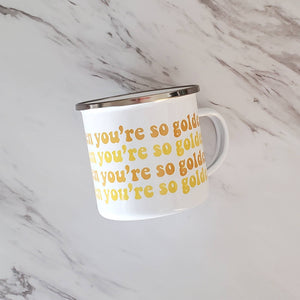 Retro Rainbow Camping Mug Collection — Inspirational Positive Quote Camp Mug