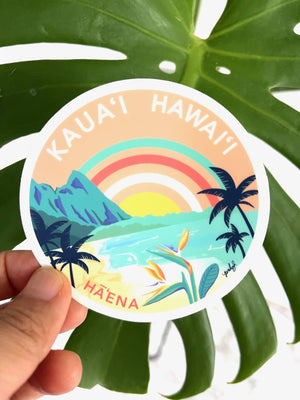Kauai Beach  Sticker - Hawaii Island Series