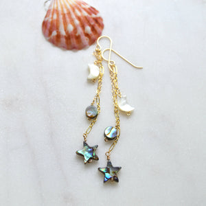 Moon and Star Earrings
