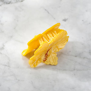 Yellow Hibiscus Hair Eco Friendly Clip Claw