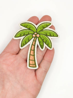 Palm Tree Embroidered Patch – Tropical Patch, Beach Patch