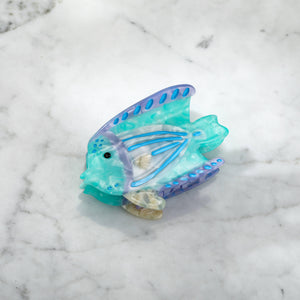 Reef Fish Hair Eco Friendly  Clip Claw Seafoam - Large