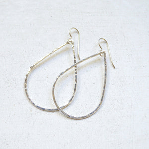 Hammered Teardrops in Gold or Sterling Silver