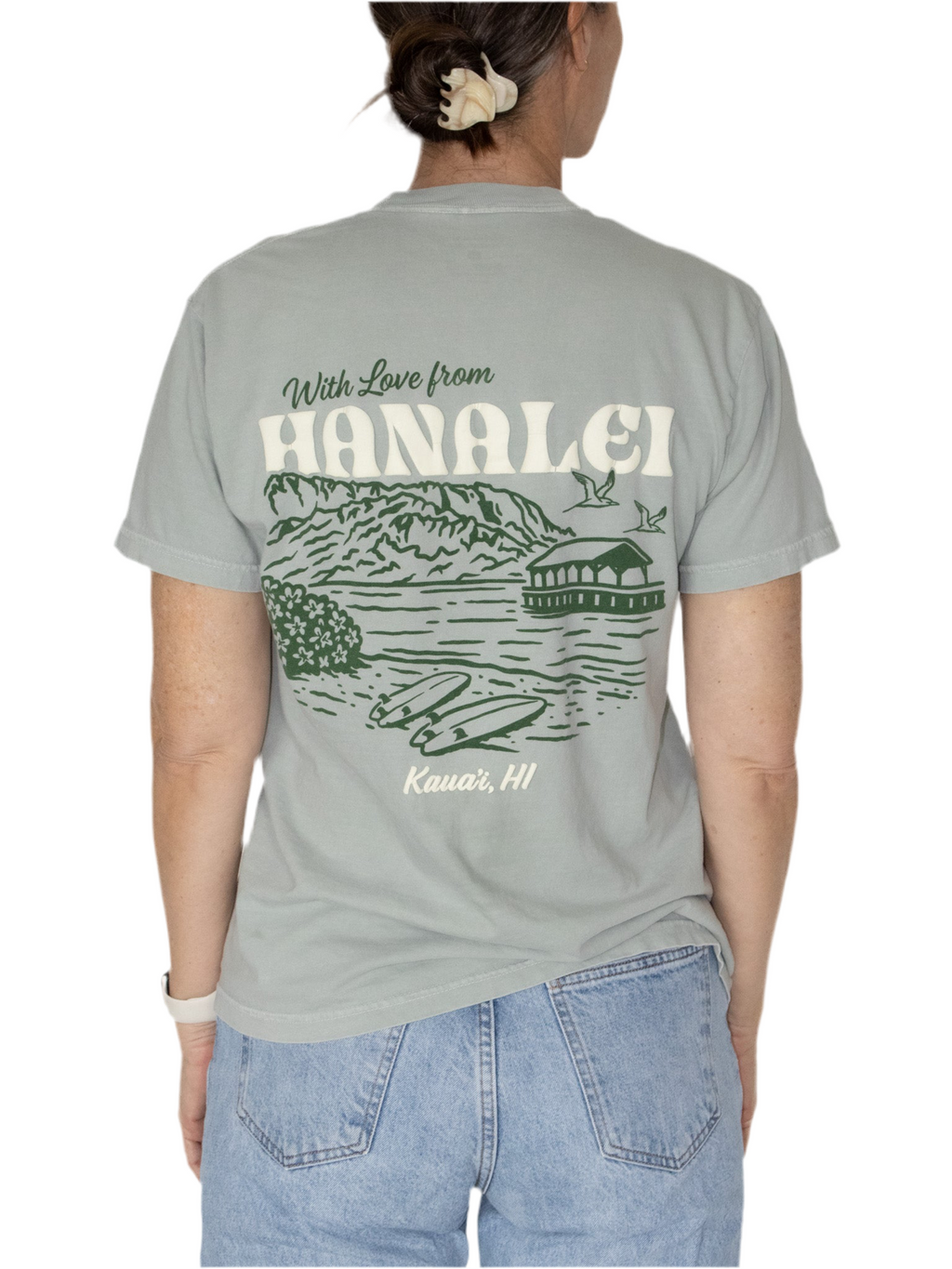 With Love Hanalei Green Tee
