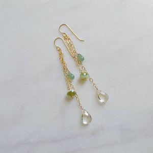 Crystal Quartz Chain Earrings