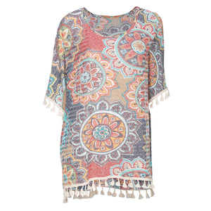 Fringe Beach Swimsuit Cover Up Swimwear Coverup Beach Tunic and Lightweight Layer
