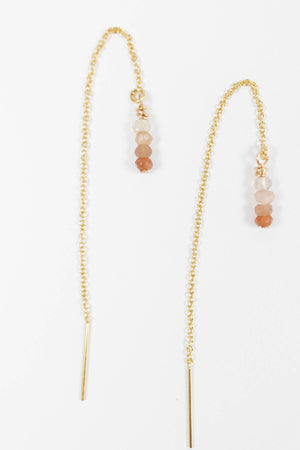 Chain Threader with Multiple Stones Earrings