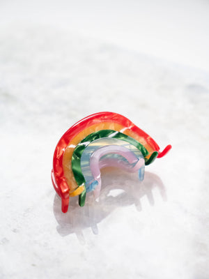 Rainbow Hair Clip Claw Eco Friendly - Medium
