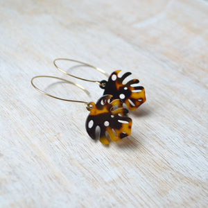 Monstera Leaf Earrings