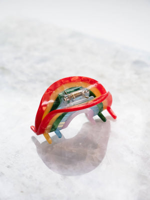 Rainbow Hair Clip Claw Eco Friendly - Medium
