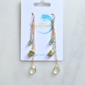Crystal Quartz Chain Earrings