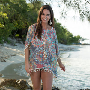 Fringe Beach Swimsuit Cover Up Swimwear Coverup Beach Tunic and Lightweight Layer