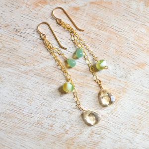 Crystal Quartz Chain Earrings
