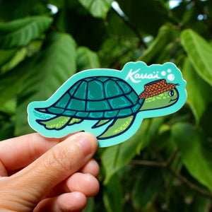 KAUAI SEA TURTLE STICKER - SMALL