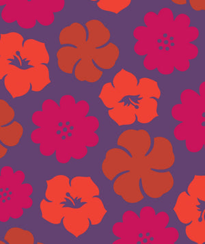 Aloalo Pareo Sarong Purple with Hawaiian Airlines: 67"x43"