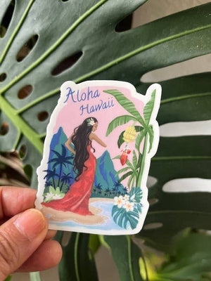 Aloha Hawaii Hula Sticker - Hawaii