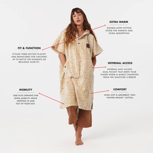 Ginny Extra-Warm Poncho - Sandstone
