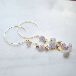 Dangling Amethyst Earrings