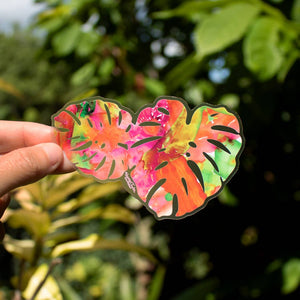 MONSTERA CLEAR STICKER - SMALL