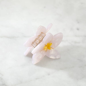 Plumeria Frangipani Hair Eco Friendly  Clip Claw, White
