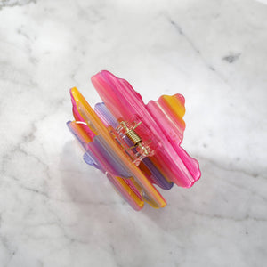Sunset Hibiscus Hair Eco Friendly Clip Claw - Large