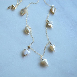 Mother of Pearl Heart Necklace