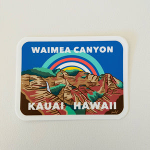 Kauai Waimea Canyon Sticker - Hawaii Island Series