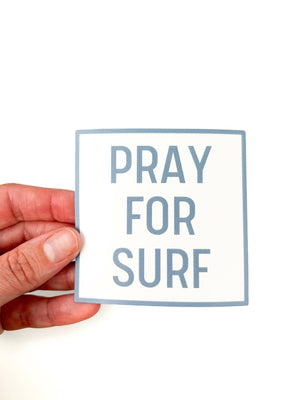 Pray For Surf Sticker Beach Decal Surfing Waterproof, Laptop