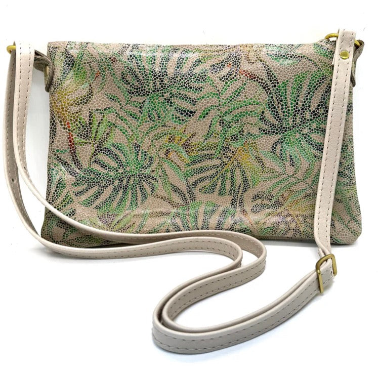 Palm Print Leather Cross Body